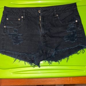 Black American Eagle jean shorts